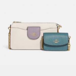 Poppy Crossbody With Card Case In Colorblock (Brand New - Orginal Packaging)